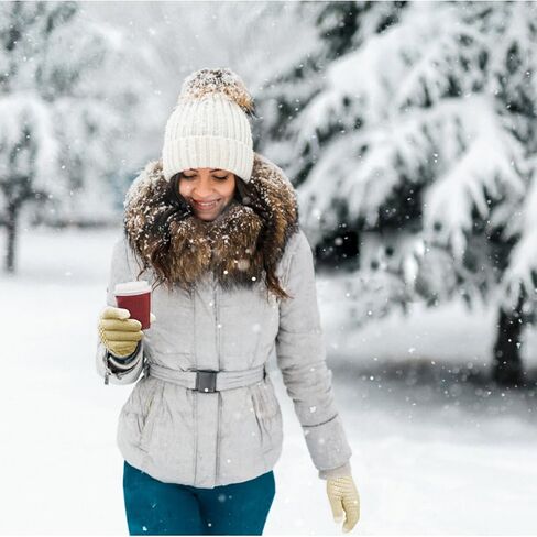 3 عبوات من قفازات الشتاء للنساء، قفازات شتوية تعمل باللمس، قفازات شتوية دافئة للنساء مع أساور معصم سميكة in Kuwait