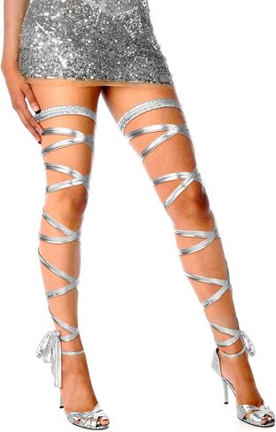Women Leg Wraps Shiny Leg Wraps Rave Leg Straps Gothic Cross Bandage Garter Stockings, One Size in Saudi Arabia
