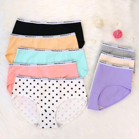 Nalwort Girls Panties Big Kids Cotton Underwear for Teens Briefs Pack of 8 in Saudi Arabia