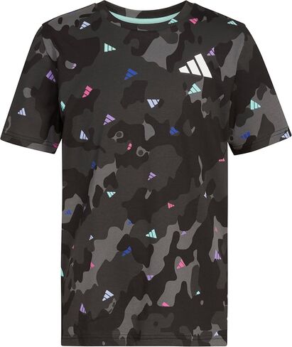 adidas Boys' Big Short Sleeve Cotton Allover Bos T-Shirt in Saudi Arabia