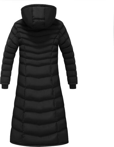 ELORA 47" Women's Winter Coat Heavyweight Full Length Fleece Lined Maxi Puffer Long Coat in Kuwait