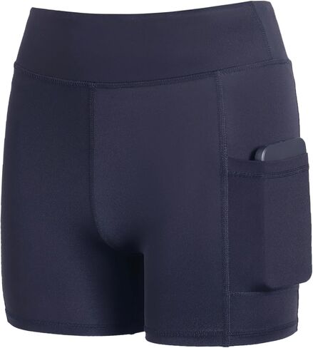 MERIABNY Girls Bike Shorts Athletic Shorts with Pockets for Dance Running Tumbling Aged 6-13 in Kuwait