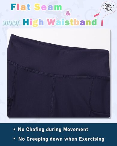 MERIABNY Girls Bike Shorts Athletic Shorts with Pockets for Dance Running Tumbling Aged 6-13 in Kuwait