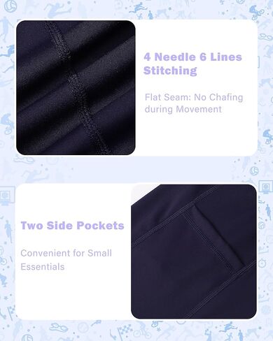 MERIABNY Girls Bike Shorts Athletic Shorts with Pockets for Dance Running Tumbling Aged 6-13 in Kuwait