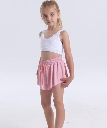 3 Pack Butterfly Flowy Shorts Skirts for Girls Tennis Cheer Stuff Athletic Preppy Running Sports Skirt for Teen Girls in Kuwait