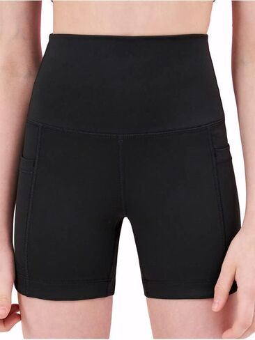 EXARUS Girls Volleyball Shorts Biker Compression Gymnastics Short with Pockets Youth Dance Yoga in Saudi Arabia