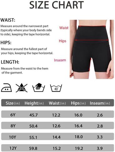 EXARUS Girls Volleyball Shorts Biker Compression Gymnastics Short with Pockets Youth Dance Yoga in Saudi Arabia