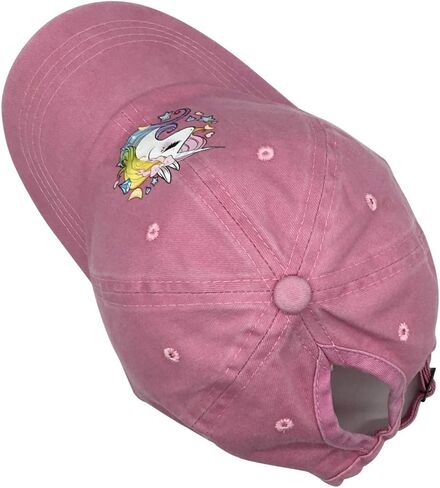 Waldeal Girls' Adjustable Cute Unicorn Ponytail Cap, High Buns Baseball Dad Hat for 3-12 Years in Saudi Arabia