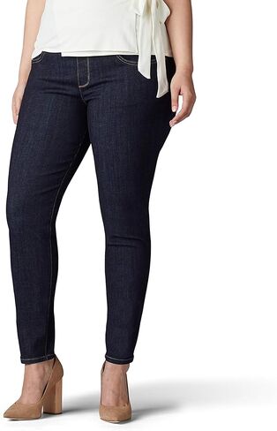 Lee Women's Plus Size Sculpting Slim Fit Skinny Leg Pull on Jean in Kuwait