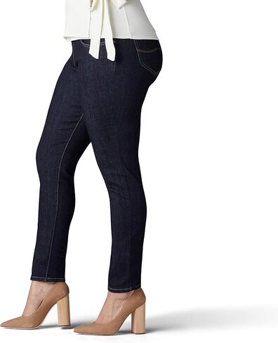 Lee Women's Plus Size Sculpting Slim Fit Skinny Leg Pull on Jean in Kuwait