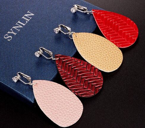 مجموعة من 9 أزواج من الأقراط الأنيقة للنساء - أقراط متدلية على شكل قطرة دموع للنساء in Kuwait