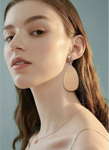 مجموعة من 9 أزواج من الأقراط الأنيقة للنساء - أقراط متدلية على شكل قطرة دموع للنساء in Kuwait