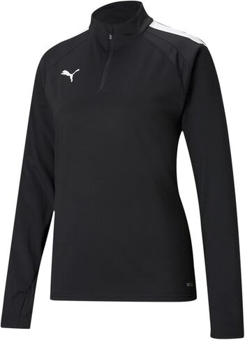 PUMA Women's teamLiga 1/4 Zip Top, Black White, Black White in Saudi Arabia
