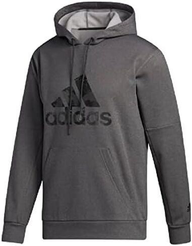 adidas Mens Standard Game and Go Pullover Hoodie, Dark Grey Heather, Medium in Saudi Arabia