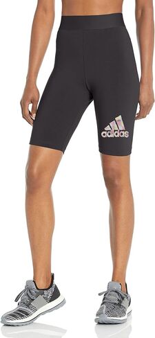 adidas Women's Badge of Sport 2-Tone 3-Stripes Graphic Bike Shorts in Saudi Arabia