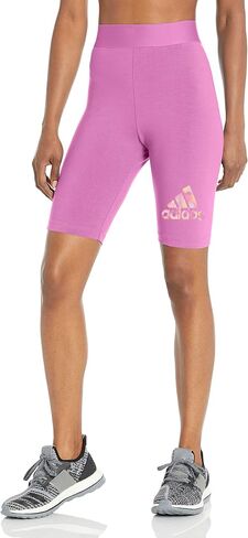 adidas Women's Badge of Sport 2-Tone 3-Stripes Graphic Bike Shorts in Saudi Arabia