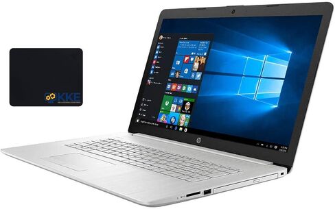 HP 17t Laptop, 17.3" HD+ Screen, Intel Core i5-1135G7 Processor, 16GB RAM, 1TB Hard Disk Drive, DVD-RW, Webcam, Wireless-AC, Backlit Keyboard, Win 10 Home, Silver, KKE Mousepad in Kuwait