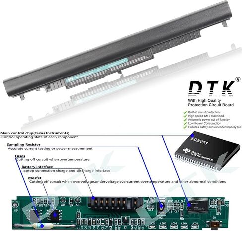 HS04 HS03 807956-001 807957-001 DTK Laptop Battery Replacement for HP 240 G4 / 245 G4 / 250 G4 / 255 G4 / Pavilion 14-AC / 14-AF / 15-AC / 15-AF Notebook 14.8V 2600mAh in Saudi Arabia