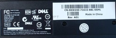 لوحة مفاتيح USB أصلية من Dell SK-3205 104 بمفتاح سلكي KW240, NY559, KW218 مع قارئ بطاقات ذكية (متضمنة مع السائق)، ومسند راحة راحة اليد in Kuwait