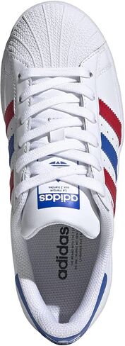 adidas Originals Superstar Sneaker, White/Blue/Scarlet, 5.5 US Unisex Big Kid in Saudi Arabia