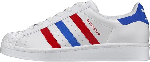 adidas Originals Superstar Sneaker, White/Blue/Scarlet, 5.5 US Unisex Big Kid in Saudi Arabia