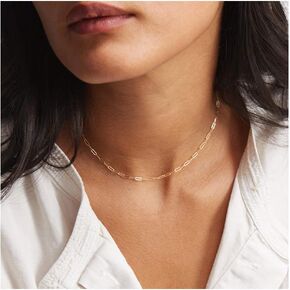 Lcherry Dainty Choker Necklace for Women 14K Gold Plated Choker Necklace Gifts for Her