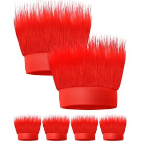 6 قطع من عصابة الرأس المشعرة وعصابة الرأس وإكسسوارات الشعر المستعار المجنون وديكورات الرأس للأطفال البالغين والنساء والرجال زي الحفلات (أحمر أبيض أزرق) in Kuwait