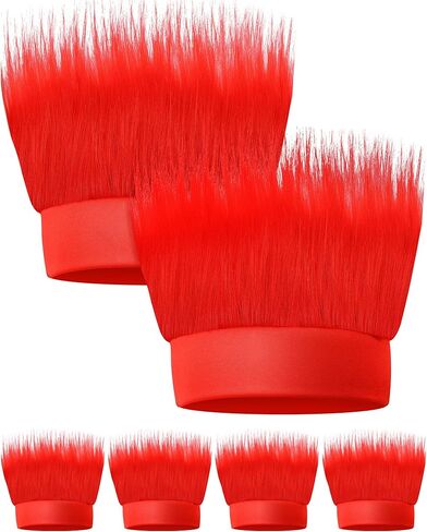 6 قطع من عصابة الرأس المشعرة وعصابة الرأس وإكسسوارات الشعر المستعار المجنون وديكورات الرأس للأطفال البالغين والنساء والرجال زي الحفلات (أحمر أبيض أزرق) in Kuwait