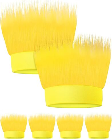 6 Pcs Hairy Headband Costume Headband Troll Crazy Hair Wig Accessories Head Decorations for Kid Adult Women Men Party Costume (Red White Blue) in Kuwait