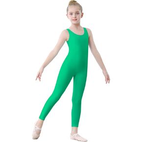YgneeDom Kids Girls Sleeveless Tank Unitards One Piece Stretchy Spandex Full Body Leotard Bodysuit Dance Costumes