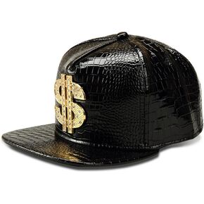 Hip Hop Hat,Flat-Brimmed Hat,Rock Cap,Adjustable Snapback Hat for Men and Women