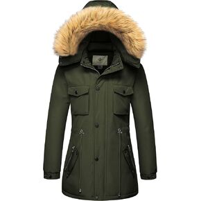 WenVen Women's Winter Waterproof Warm Parka Jacket with Detachable Fur Hood in Kuwait