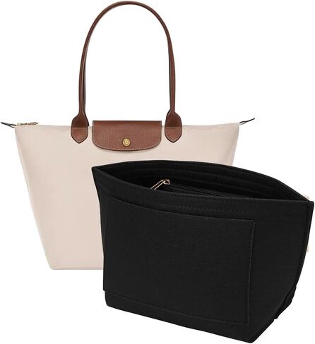 ملحق منظم محفظة LOUKAYCCI لحقيبة يد Longchamp Le Pliage S (صغير، أسود) in Kuwait