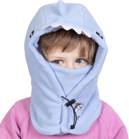 Kids Winter Hat with Mask - Ski Mask for Kids - Ninja Kids Balaclava & Winter Face Mask for Kids w/Hood - Toddler Balaclava in Kuwait