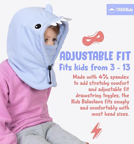 Kids Winter Hat with Mask - Ski Mask for Kids - Ninja Kids Balaclava & Winter Face Mask for Kids w/Hood - Toddler Balaclava in Kuwait