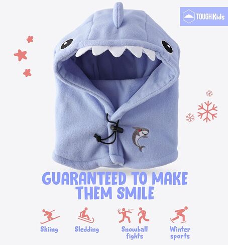 Kids Winter Hat with Mask - Ski Mask for Kids - Ninja Kids Balaclava & Winter Face Mask for Kids w/Hood - Toddler Balaclava in Kuwait