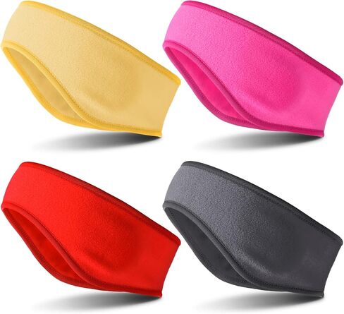 Syhood BBTO 4 Pcs kids ear muffs Winter Ear Warmer Fleece Headband for boys Child Outside Sporting Running in Kuwait