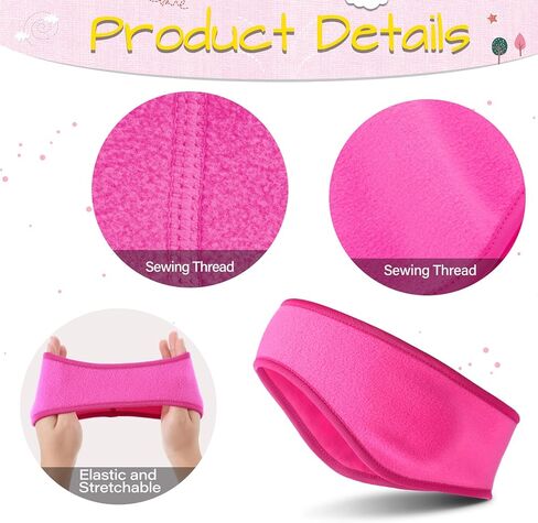 Syhood BBTO 4 Pcs kids ear muffs Winter Ear Warmer Fleece Headband for boys Child Outside Sporting Running in Kuwait
