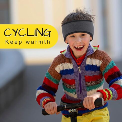 Syhood BBTO 4 Pcs kids ear muffs Winter Ear Warmer Fleece Headband for boys Child Outside Sporting Running in Kuwait