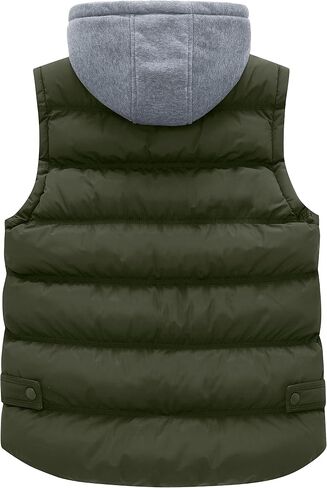 Wantdo Women's Quilted Puffer Vest Thicken Warm Winter Coat with Removable Hood in Kuwait