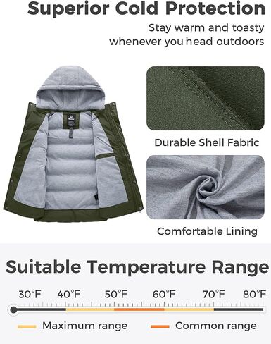 Wantdo Women's Quilted Puffer Vest Thicken Warm Winter Coat with Removable Hood in Kuwait