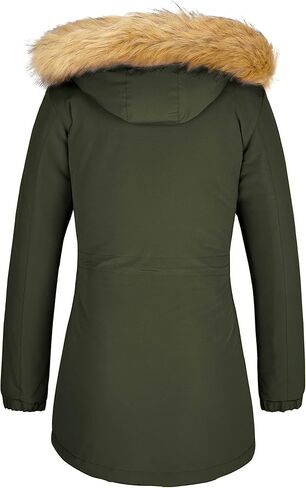 WenVen Women's Winter Waterproof Warm Parka Jacket with Detachable Fur Hood in Kuwait