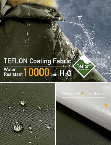 WenVen Women's Winter Waterproof Warm Parka Jacket with Detachable Fur Hood in Kuwait