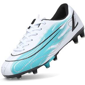 Hanani Kids Soccer Cleats Boys Girls Soccer Shoes Youth Athletic Outdoor & Indoor Baseball Shoe Firm Ground Cleat Comfortable Flexible Sneaker…