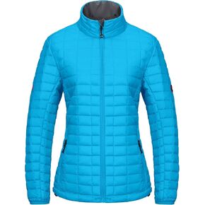 Little Donkey Andy Women's Puffer Jacket, Lightweight Warm Hiking Jacket with Post-Consumer Synthetic Insulation
