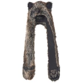 غطاء رأس من الفرو الصناعي باللون الرمادي من SpiritHoods، للجنسين، مقاس واحد in Saudi Arabia