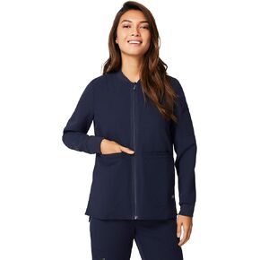 FIGS Bellery Scrub Jacket for Women — 7 Pockets, Bomber-Inspired Fit, Ribbed Collar, 4-Way Stretch Women’s Scrub Jacket
