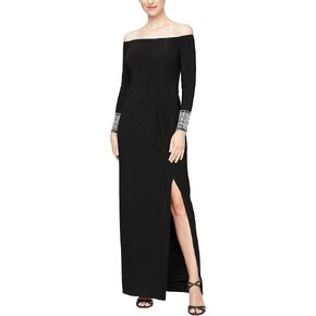 Alex Evenings Women's Long Off The Shoulder Dress in Saudi Arabia