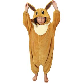 SAZAC Kigurumi - Pokemon - Eevee - Onesie Jumpsuit Halloween Costume - Kids Size (5-9 Year Old) in Kuwait