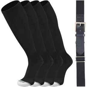 Youper Youth Elite Baseball Socks & Belt Combo (2 Pairs of Socks & 1 Belt)